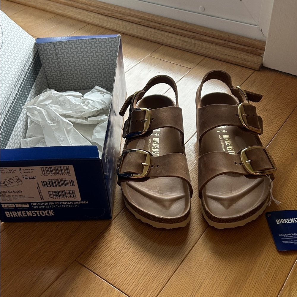 Birkenstock Women’s Brown Double-Buckle Sandals